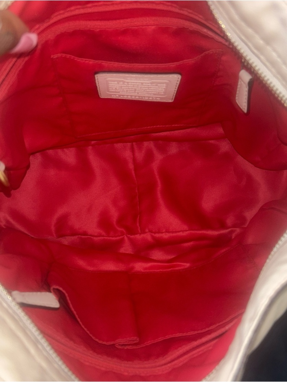 Coach Zoe large Signature Canvas Hobo Bag in Khaki/Chalk - Picture 6 of 7